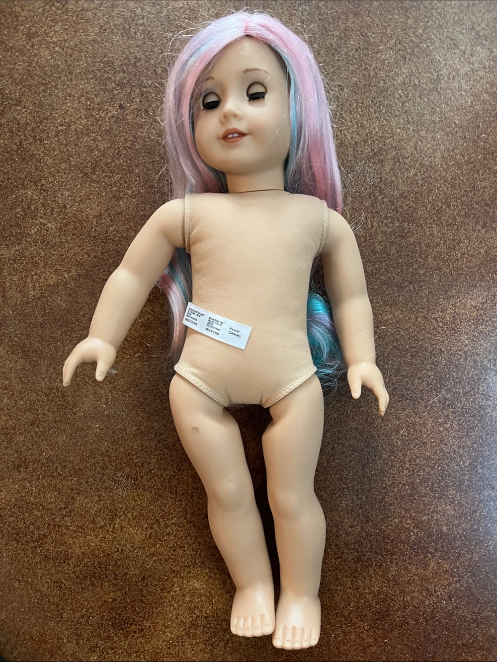 American Girl Truly Me Doll with Pink and Light Blue Hair and Blue Eyes